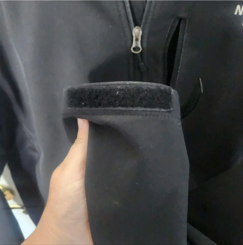 The North Face‎ Mens L Jacket Windwall Black Full Zip Soft Shell Winter Thermal